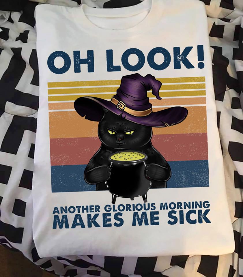 Black Cat Witch Oh Look Another Glorious Morning Makes Me Sick Standard Men T-Shirt