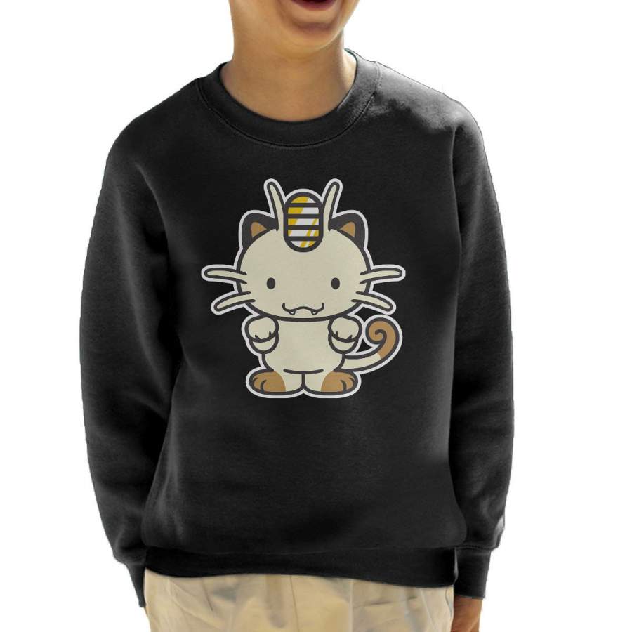 Hello Kitty Pokemon Meowth Mashup Kid’s Sweatshirt