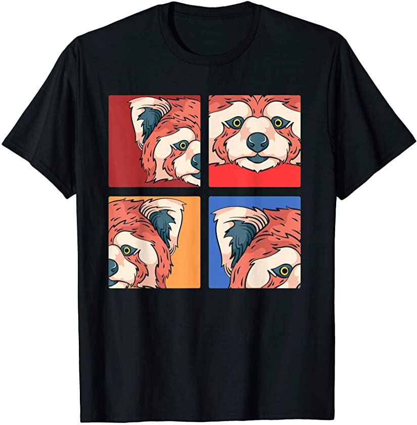 Zoo Keeper Gift Pop Art Cute Animal Lover Funny Red Panda T-Shirt