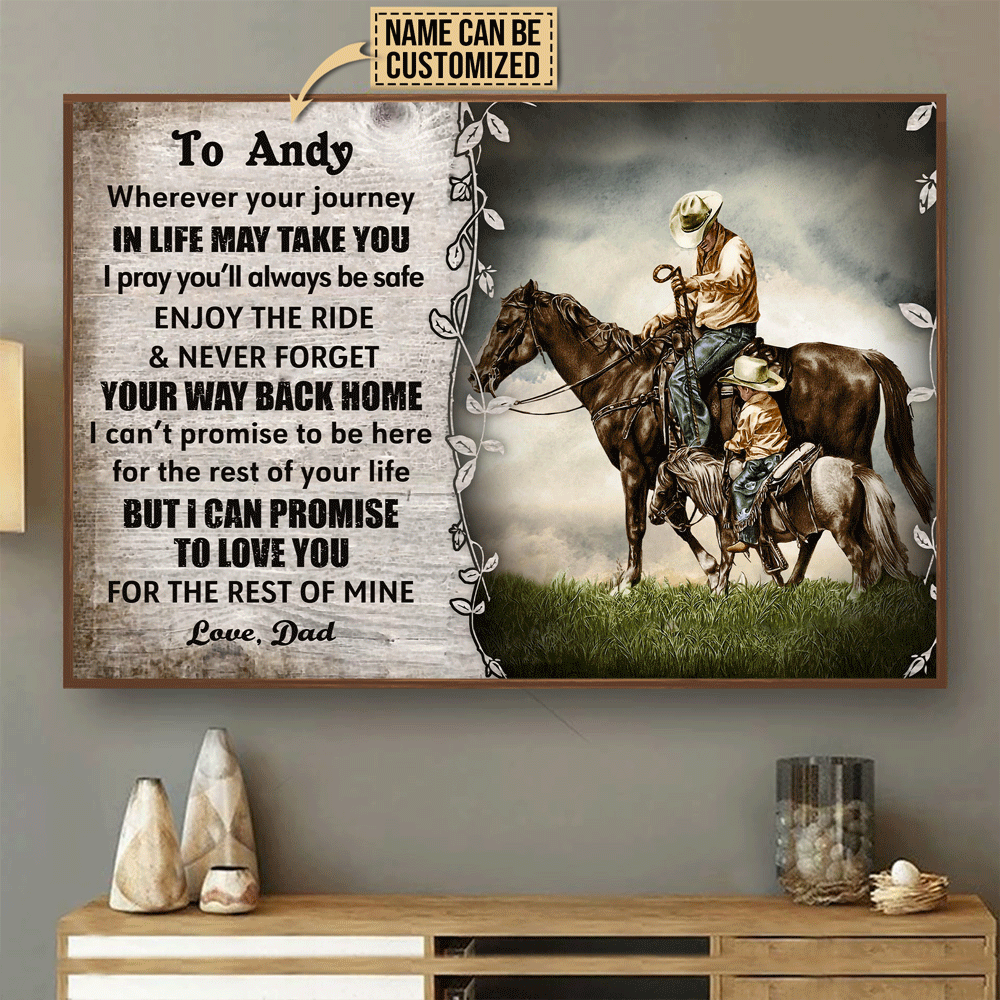 Aeticon Gifts Personalized Horse Wherever Your Journey Canvas Mom Dad Gift Home Decor