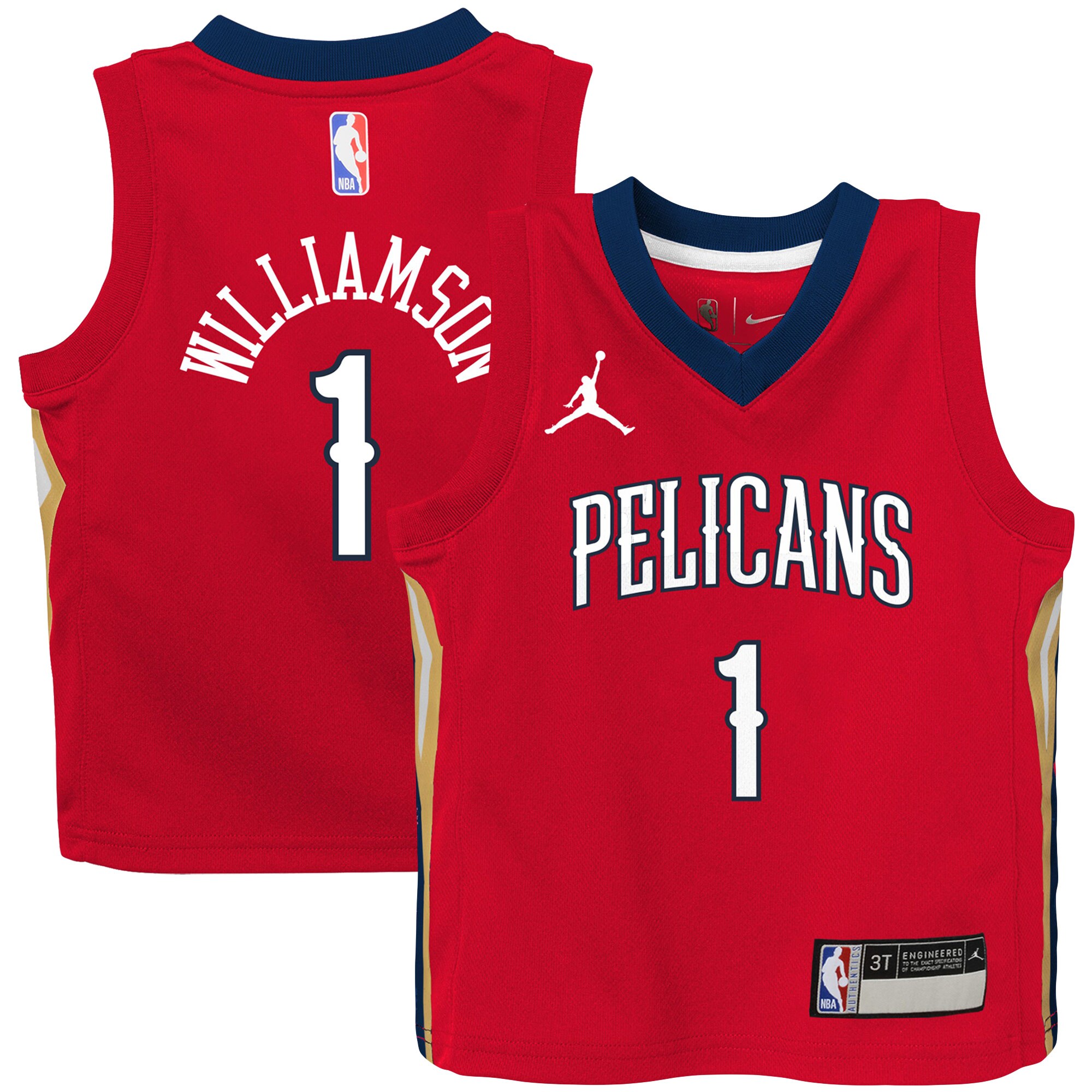 Zion Williamson New Orleans Pelicans Jordan Brand Toddler 2020/21 Jersey – Red – Statement Edition