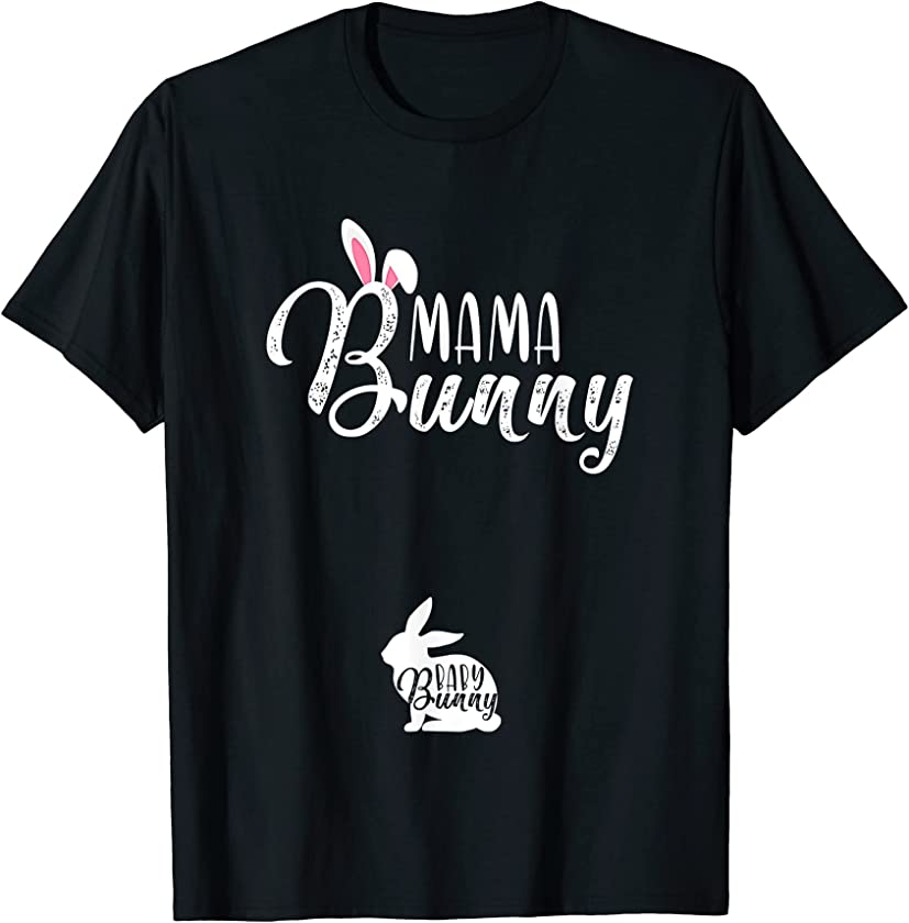 Womens Easter Pregnancy Pregnant Mom Mama Bunny Baby T-Shirt