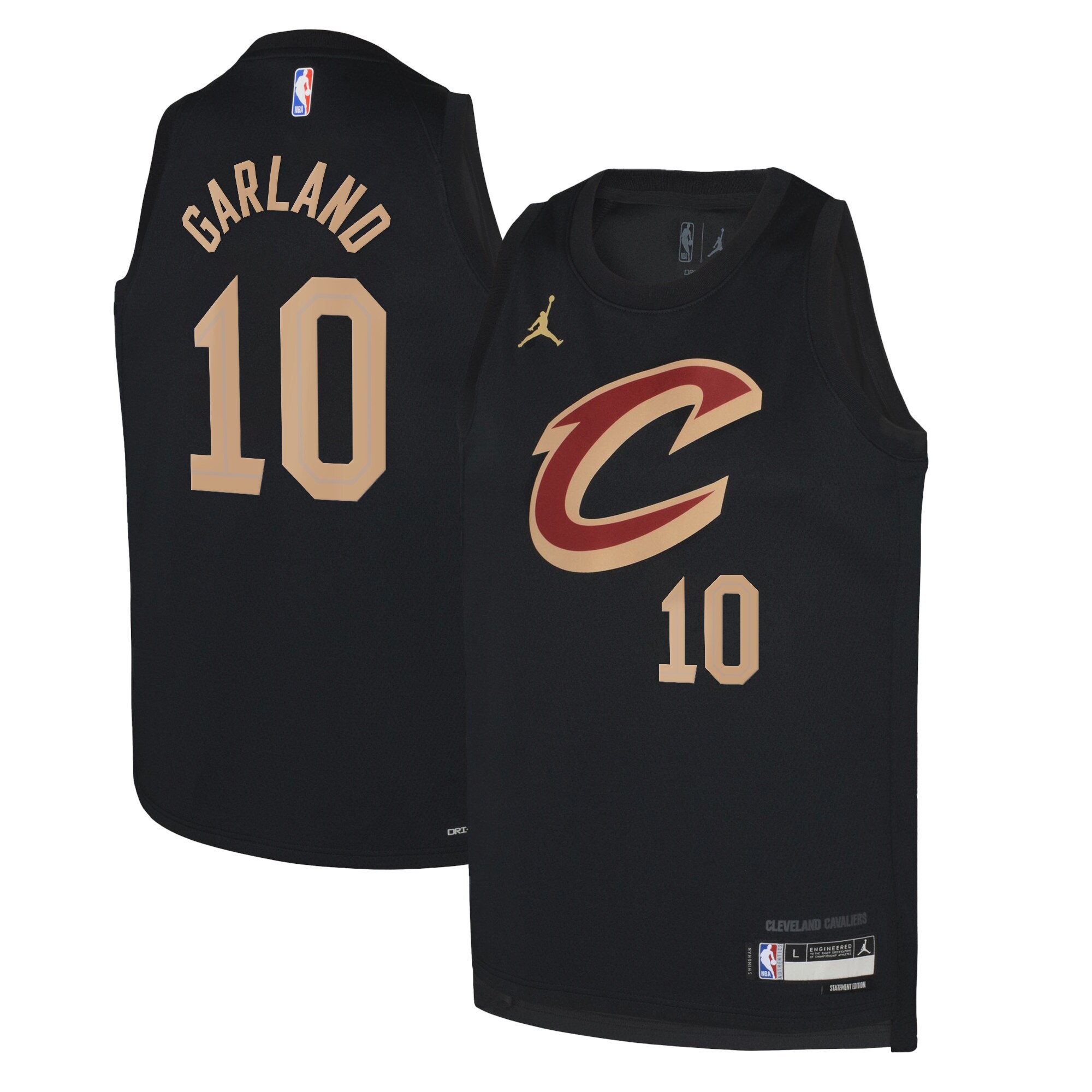 Cleveland Cavaliers Jordan Statement Edition Swingman Jersey 22 – Black – Darius Garland – Youth