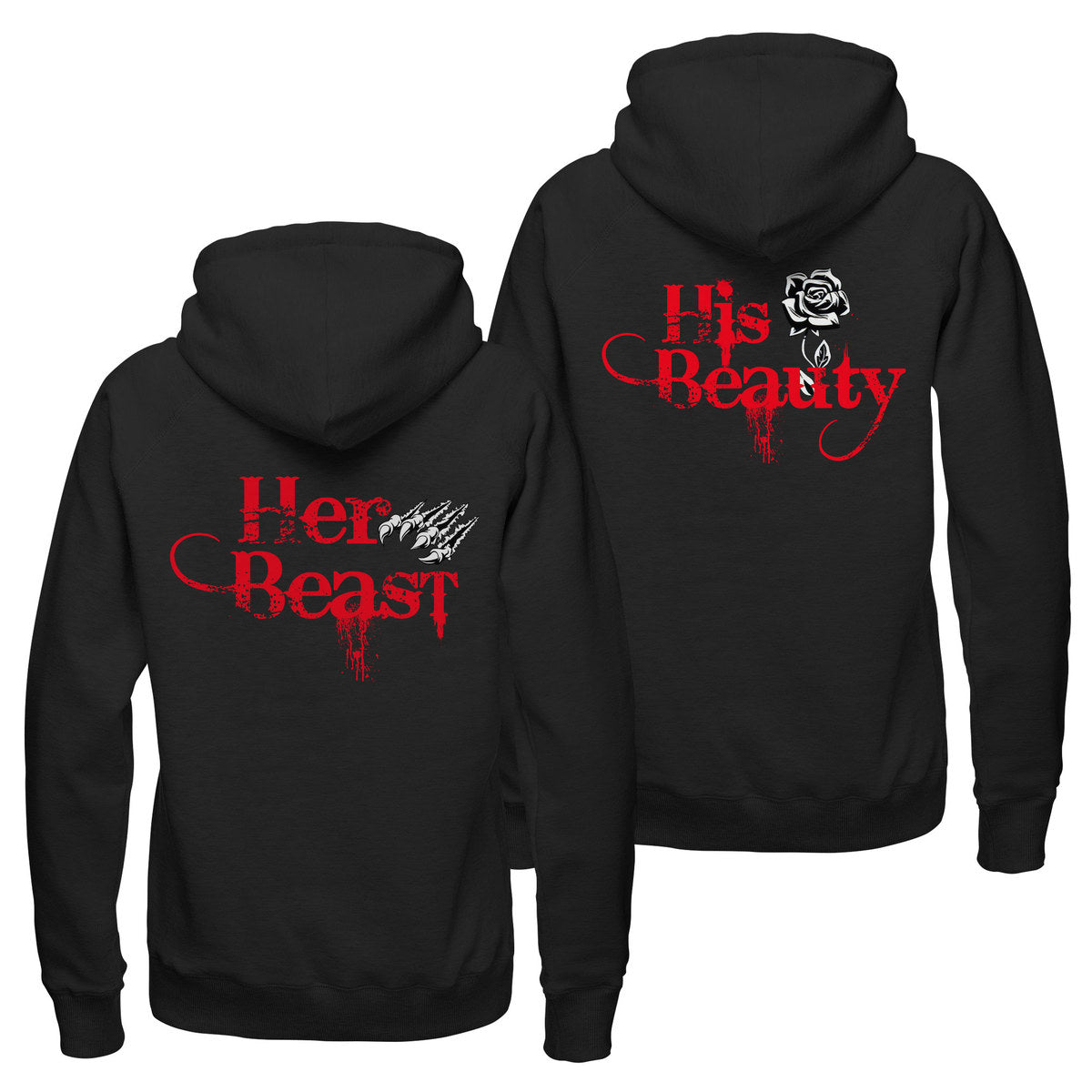 Her Beast His Beauty Hoodie, Beauty And The Beast, Matching Couple Hoodies, His And Hers Sweatshirts, Valentine’S Day Outfits