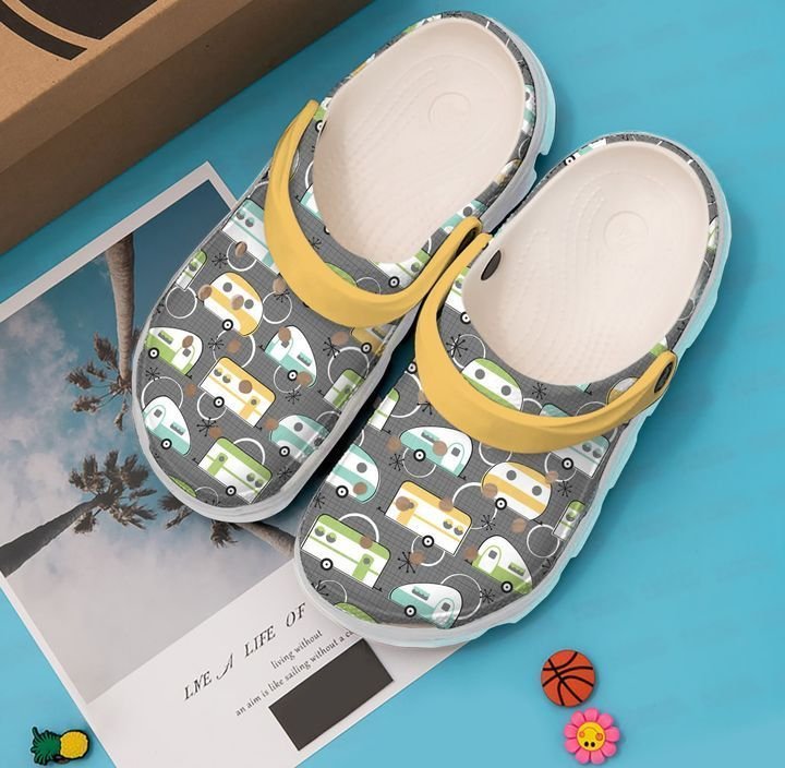 Camping Happy Campers Sku 414 Crocs Clog Shoes