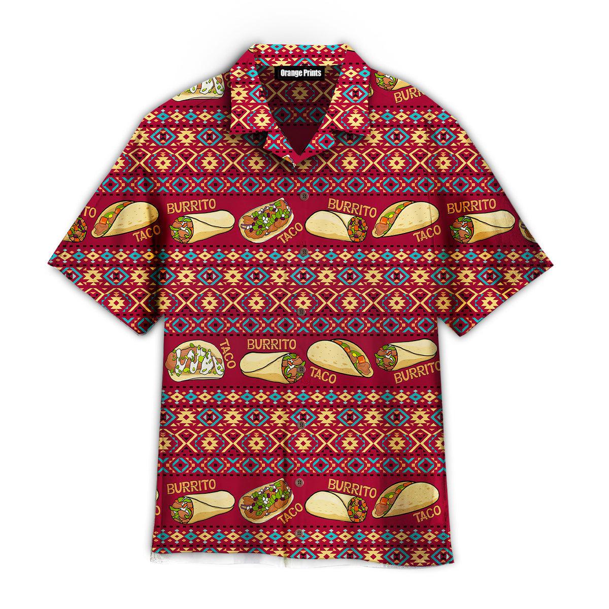 Taco And Burrito Mexican Pattern Hawaii Shirt For Men Women Ha59466