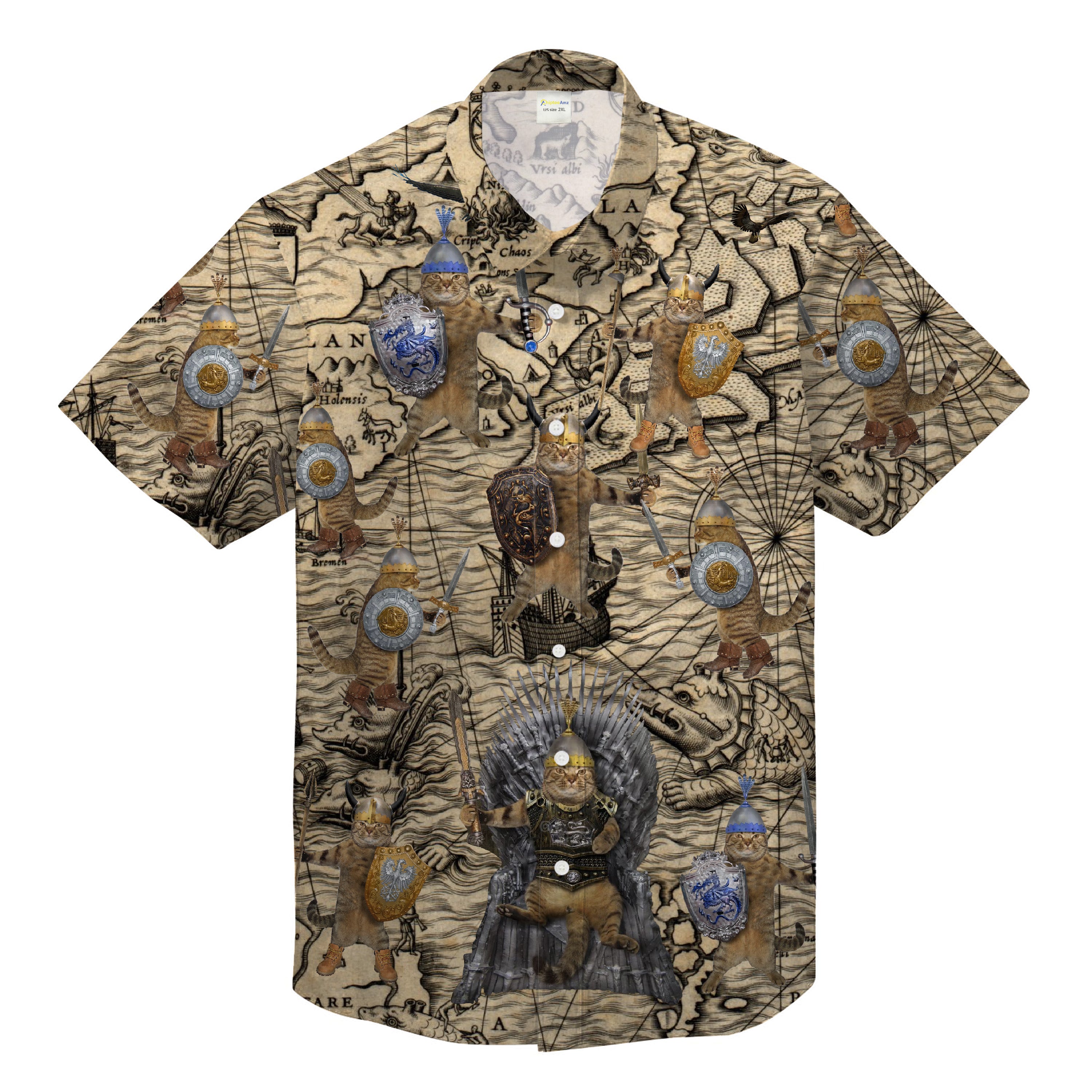 Viking Cat Hawaiian Shirt – Tnn653