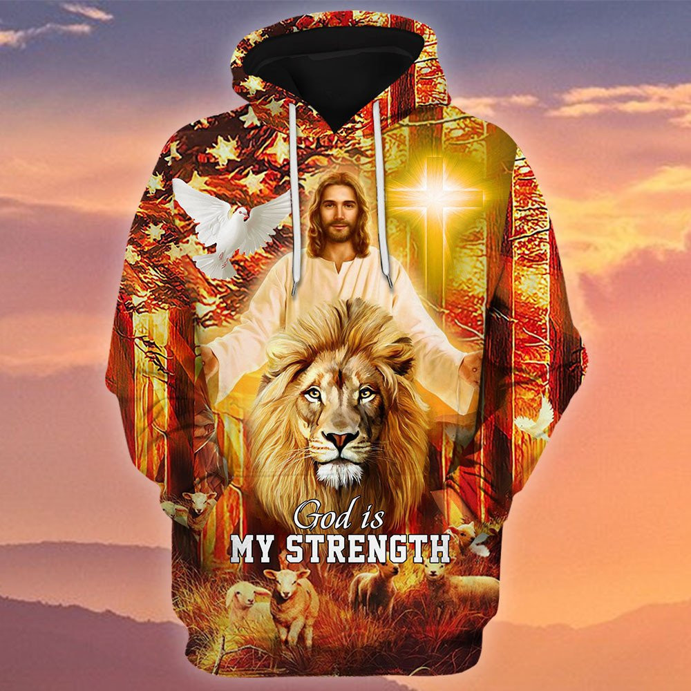 Jesus Mt God Is My Strength Hoodie