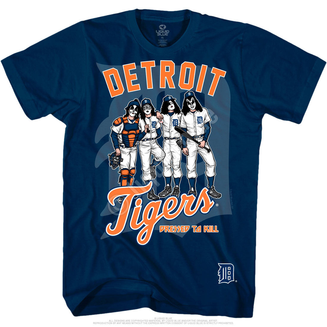 Detroit Tigers Dressed To Kill Navy T-Shirt