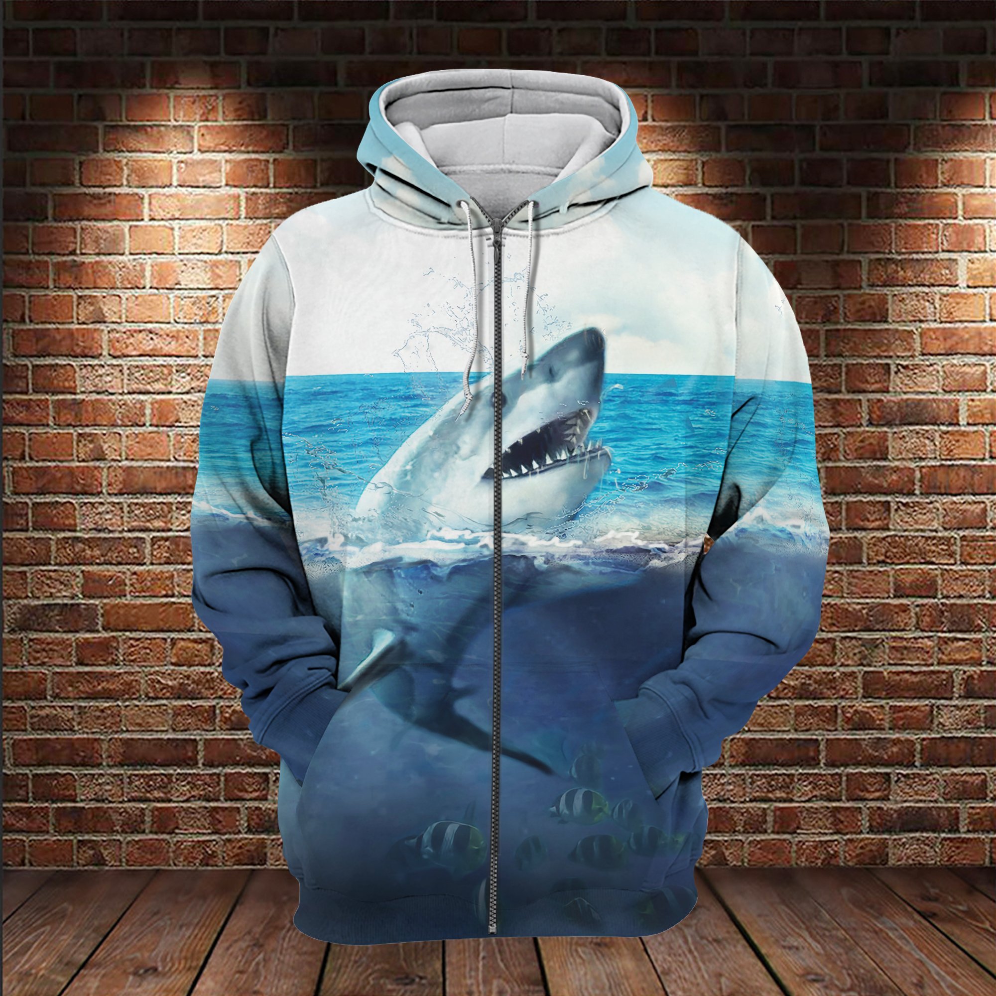 Shark Jumping Out Of Water 3D All Over