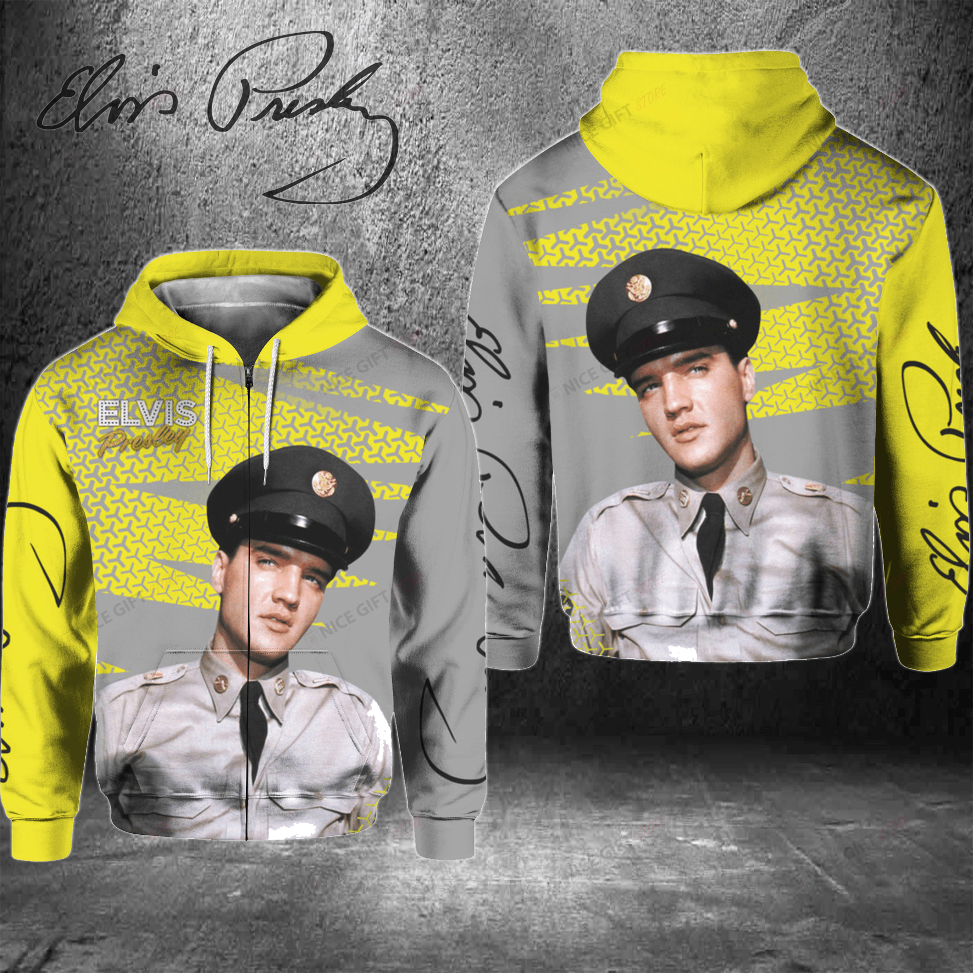 Elvis Presley Zip Hoodie 3D 3Zh-E5U5
