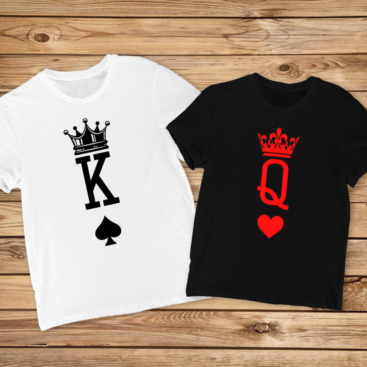 King And Queen Shirt, Couple Shirt, Matching Couple Shirt, Playing Card Couple Shirt, T-Shirt, Tee