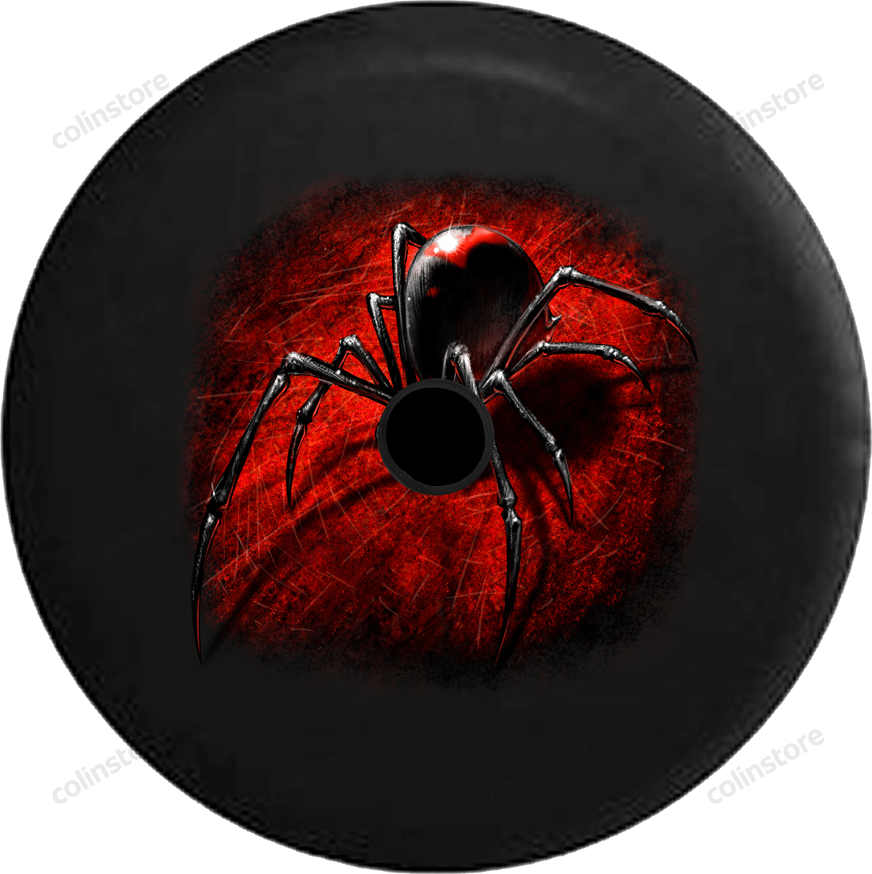 Jeep Wrangler Jl Backup Camera Black Widow Spider On Red Web 3D Poisonous Rv Camper Spare Tire Cover