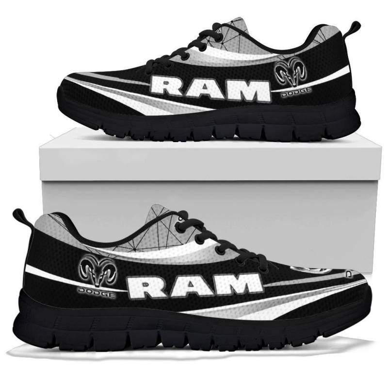 3D Printed Dodge RAM- BDA Sneakers Ver2 For Men & Women (Black)