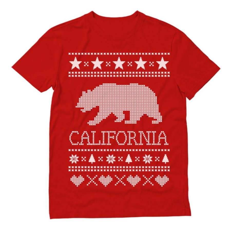 Cali Bear – California Republic Ugly Christmas Sweater T-Shirt