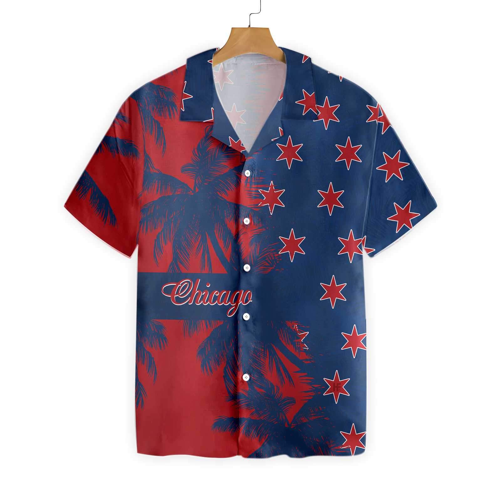 Red Blue Chicago Hawaii Shirt Ha70530