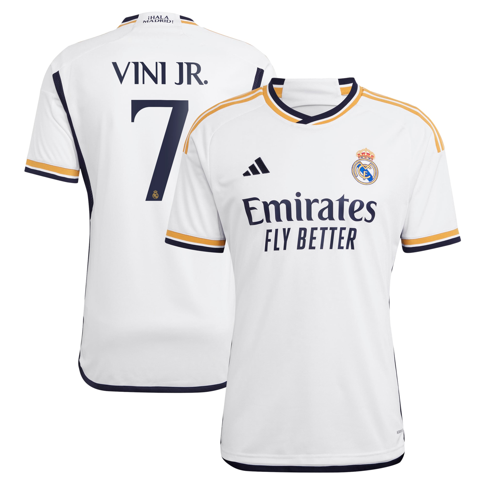 Vini Jr. Real Madrid 2023/24 Home Replica Player Jersey – White