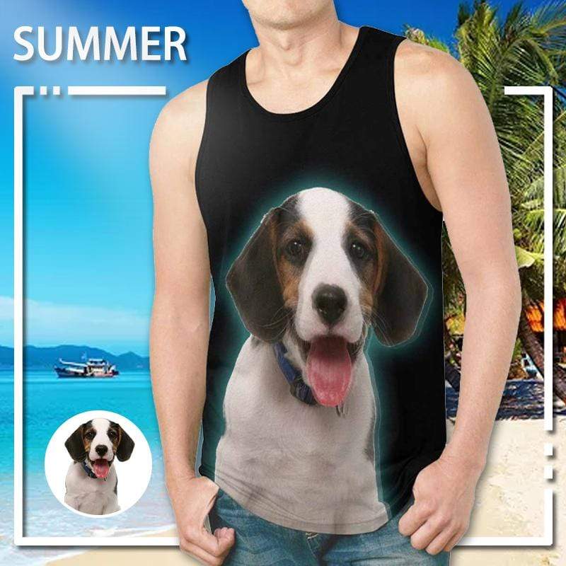 Custom Photo Puppy Men’S All Over Print Tank Top