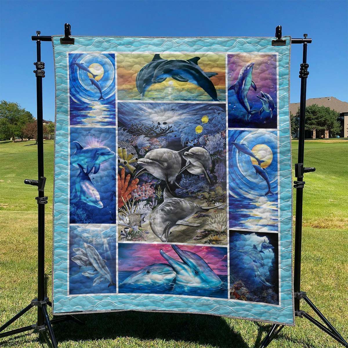 Dolphin Couple Dhcld0909 Quilt Blanket