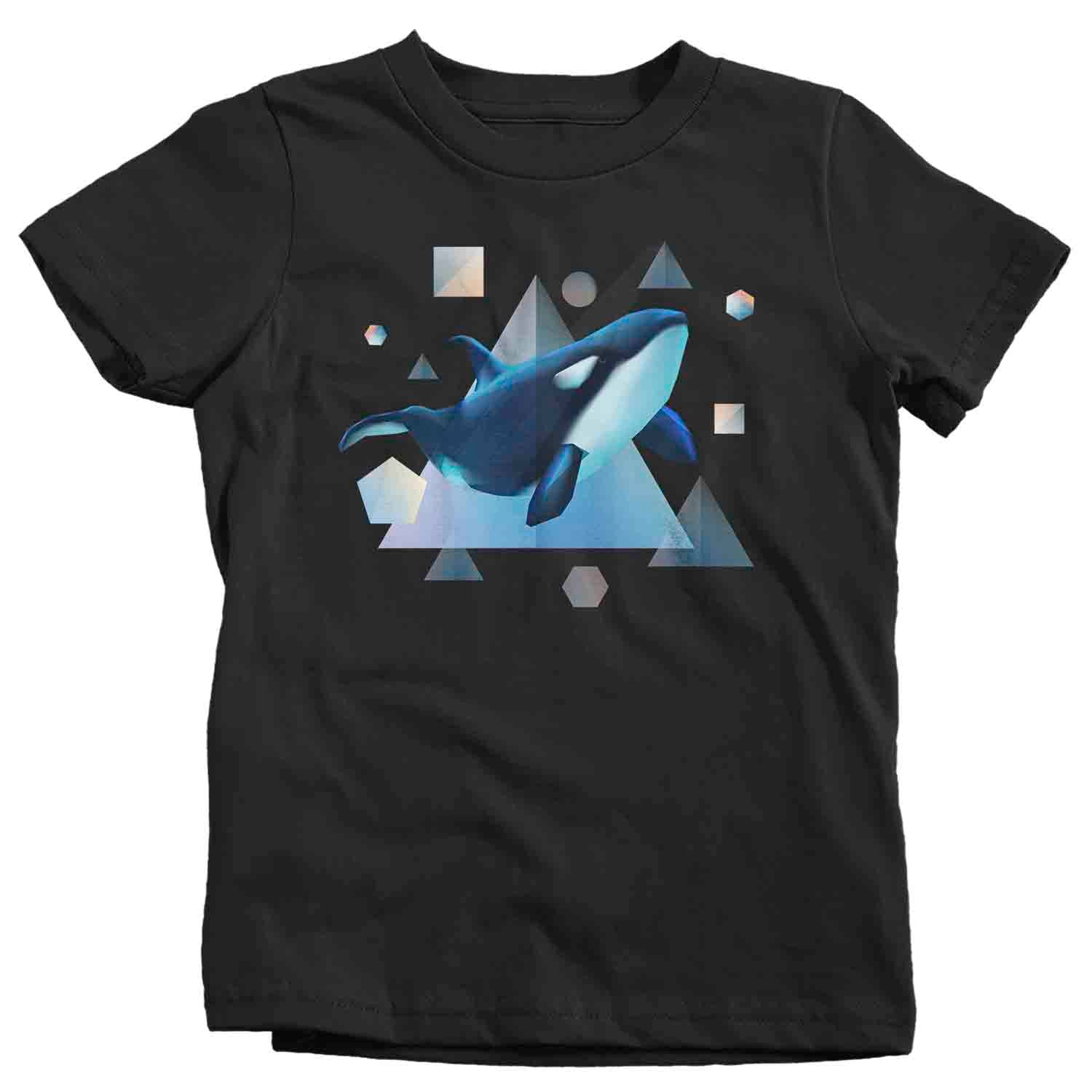 Kids Killer Whale T Shirt Watercolor Whale Shirts Hipster Prism Modern Orca Shirt Illustrated T Shirt Whale Gift Idea Boy’S Girl’S