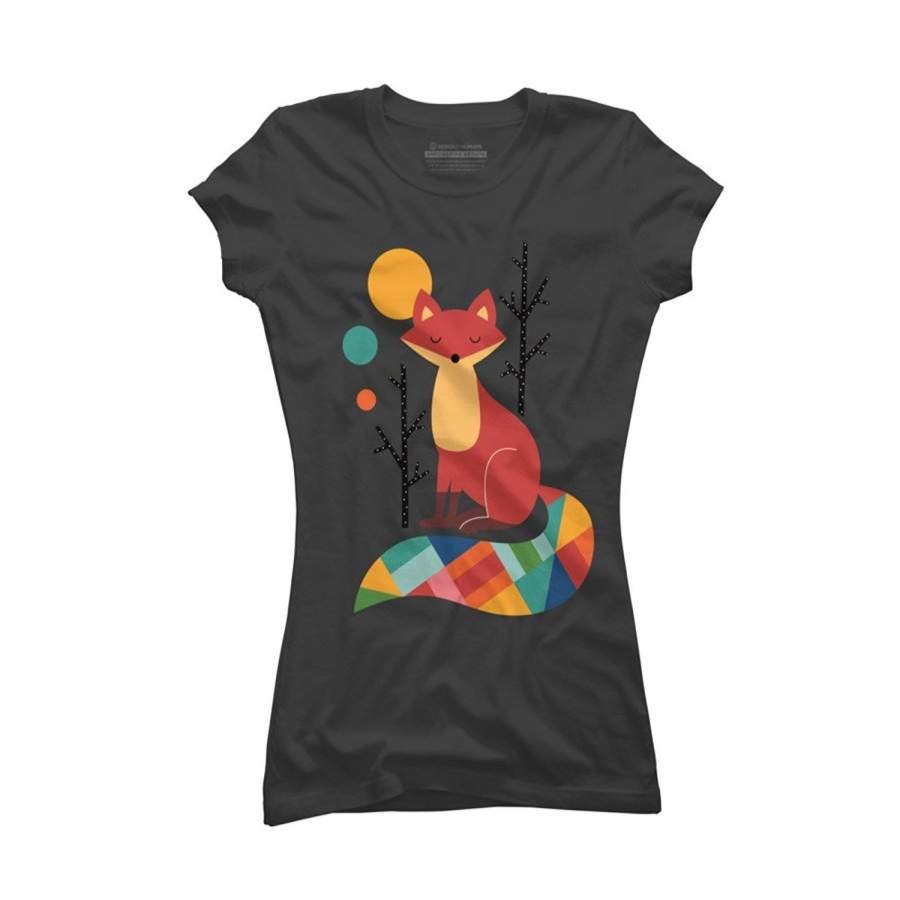 Rainbow Fox Graphic T Shirt women fashion short sleeved T-shirt