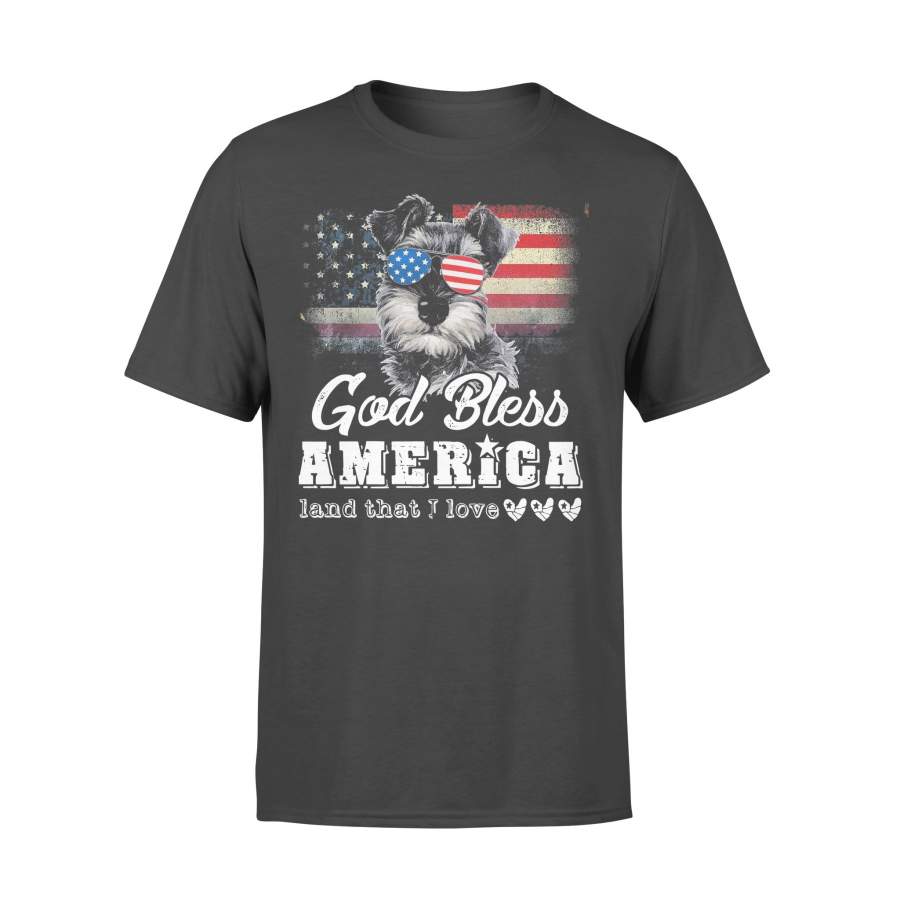 Dog God Bless America Land That I Love T-shirt