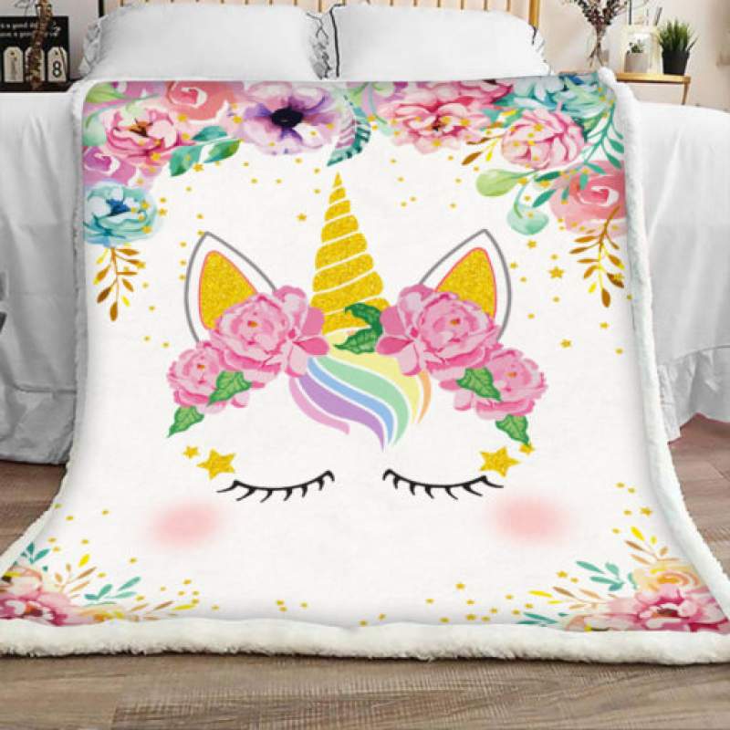 Unicorn Sherpa Blanket JR1401 78O53