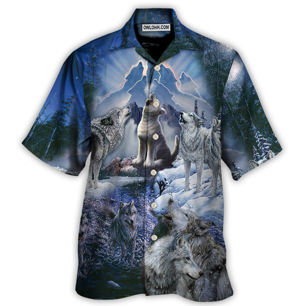 Wolf Is Not Lonely Just Alone – Hawaiian Shirt  – Owl Ohh