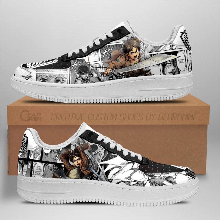 Attack On Titan Air Sneakers Manga Anime Shoes Fan Gift Idea TT04