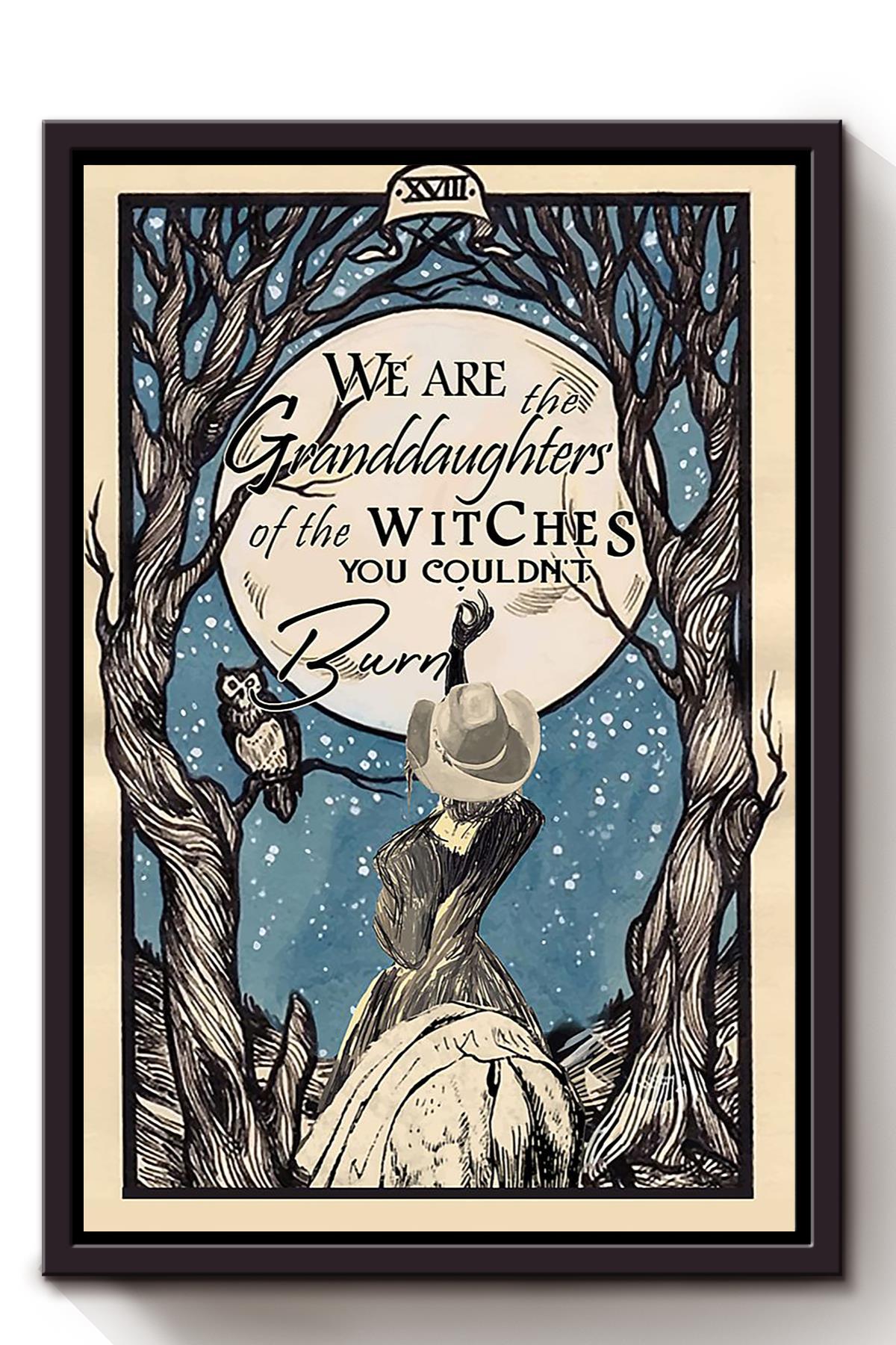 Cowgirl Are The Granddaughter Of Witch Halloween Canvas And Poster, Canvas Prints, My Poster Wall, Canvas Wall Art, Wall Decor Visual Art, Halloween Gift, Happy Halloween