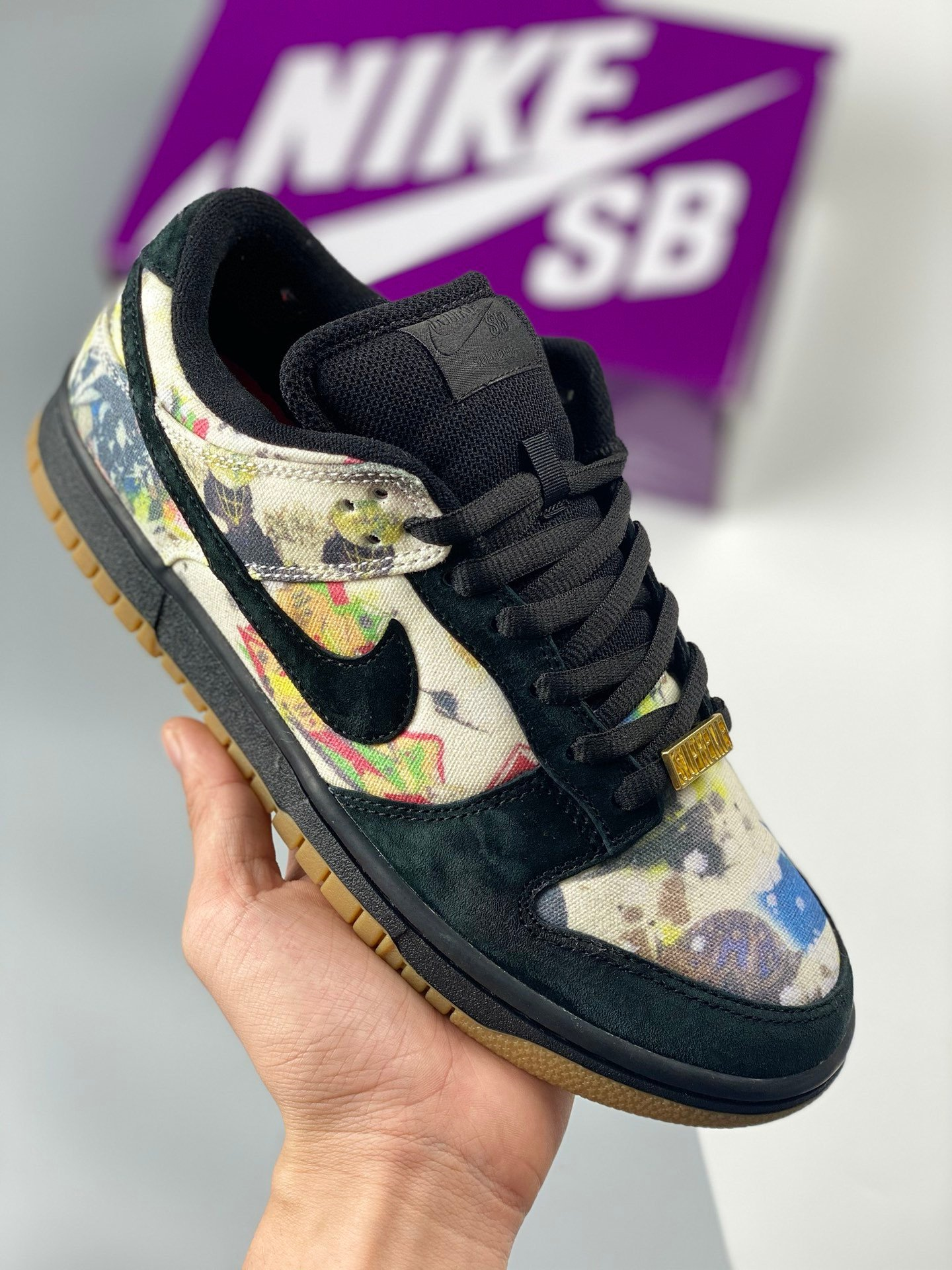 Supreme x Rammellzee x Nike SB Dunk Low Black Multi FD8778 001 602553