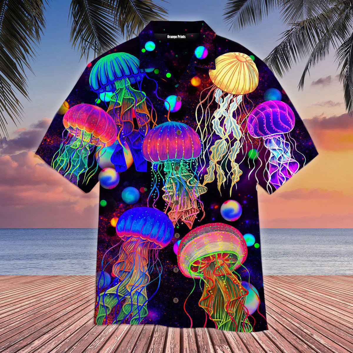 Rainbow Jellyfish Aloha Hawaii Shirts For Men Women Ha15347