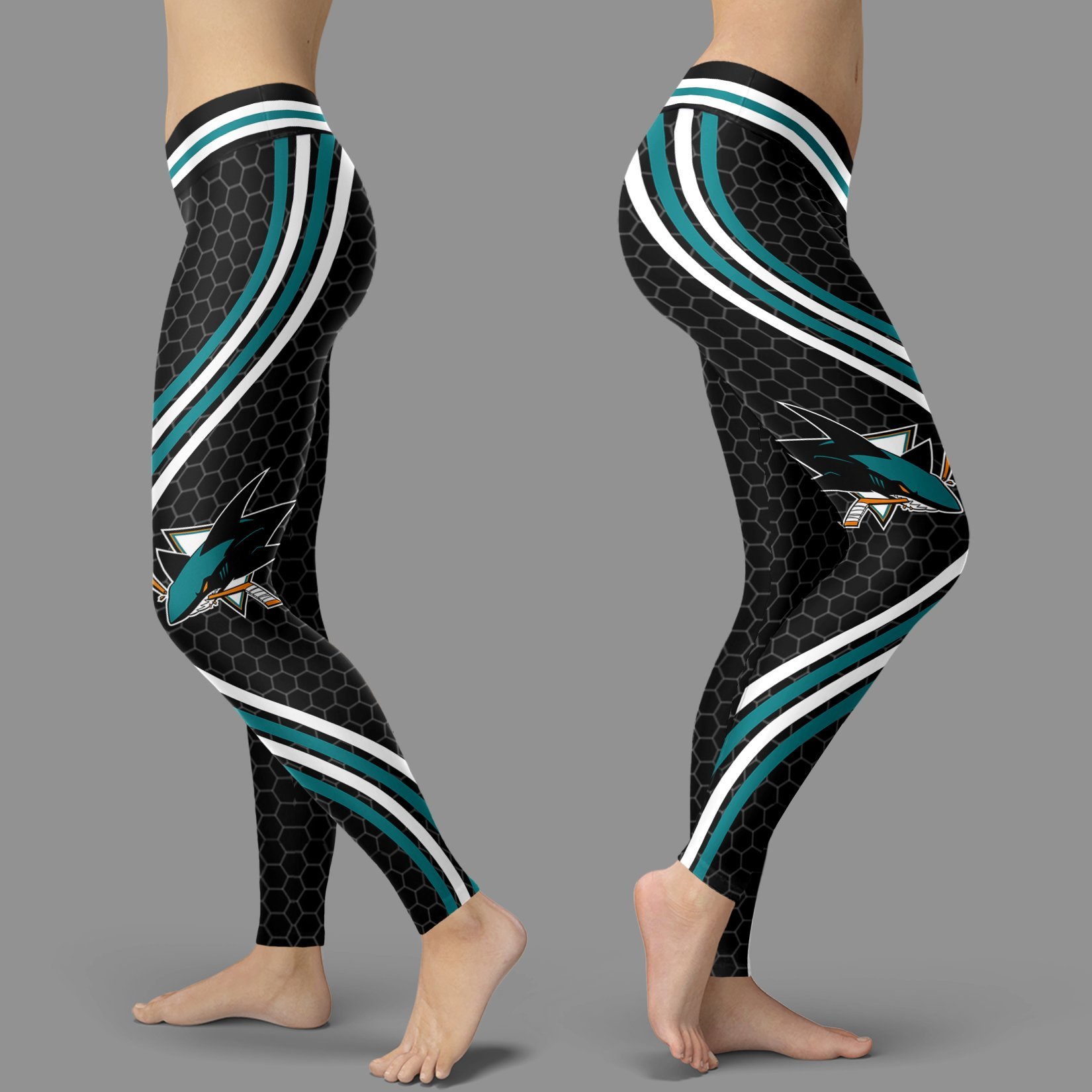 Black Curve San Jose Sharks Leggings