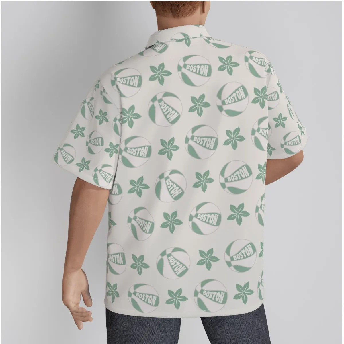 Boston Celtics Flower Pattern 3D Hawaiian Shirt