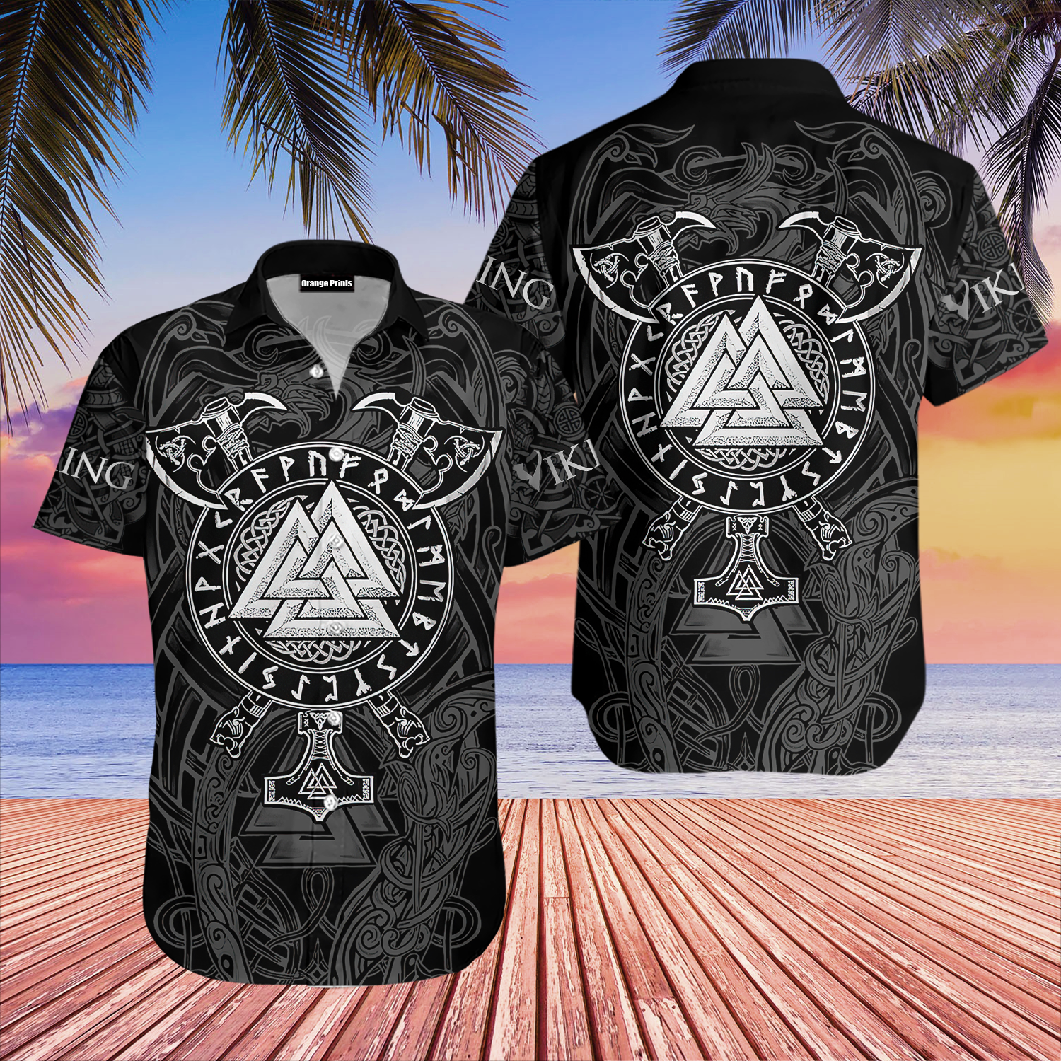 Valknut Viking Aloha Hawaii Shirts For Men Women Ha101312