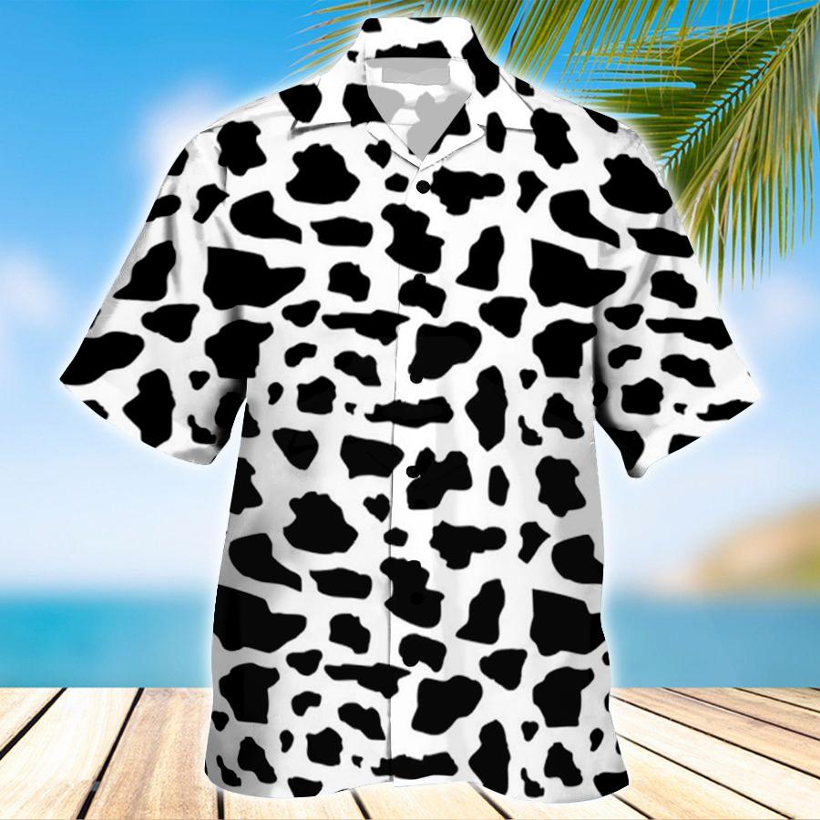 Men Cow Hawaiian Shirt Black White 1 Ha10910