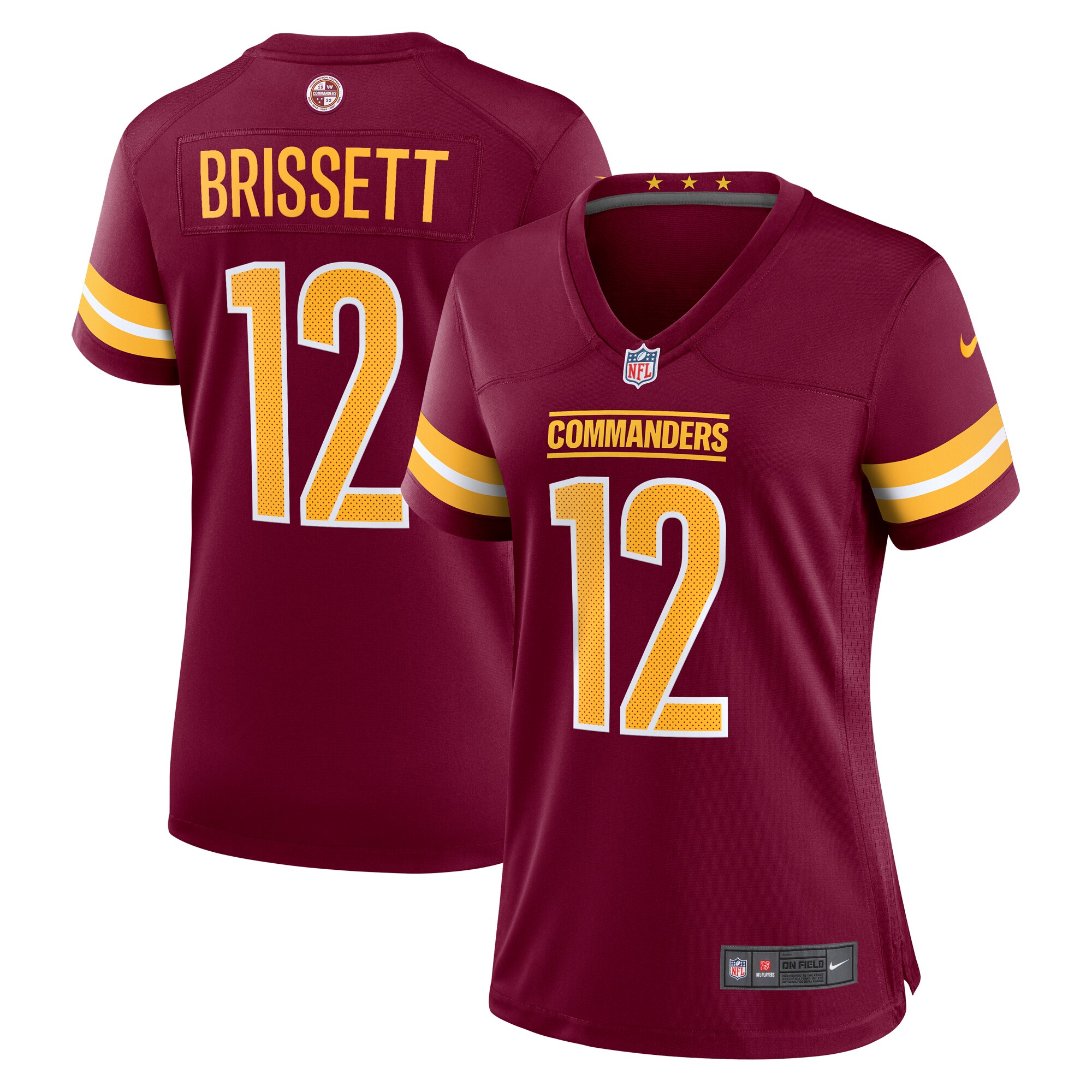 Women’s Washington Commanders Jacoby Brissett Burgundy Women’s All Player Jersey