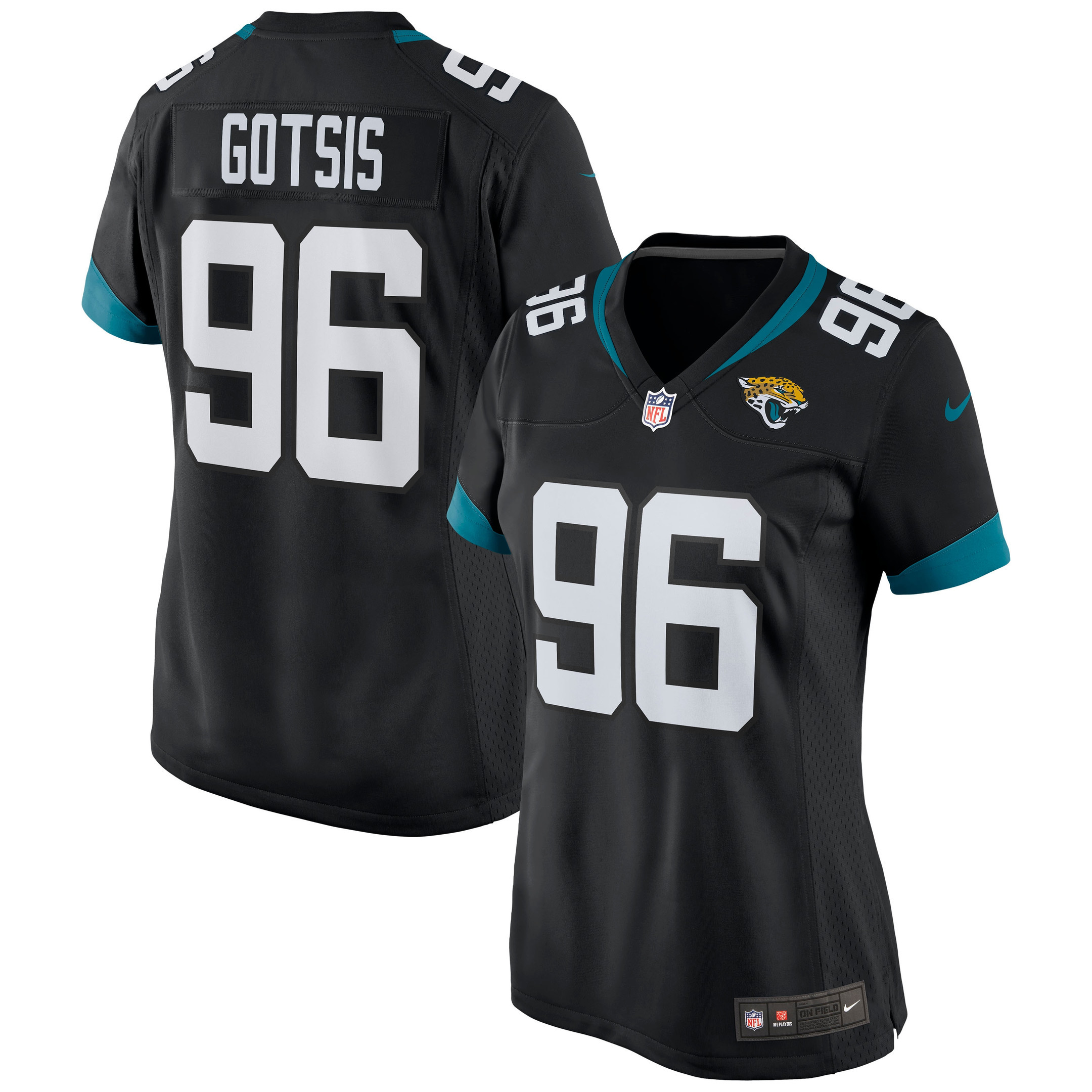 Adam Gotsis Jacksonville Jaguars Womens Game Jersey Black NFL