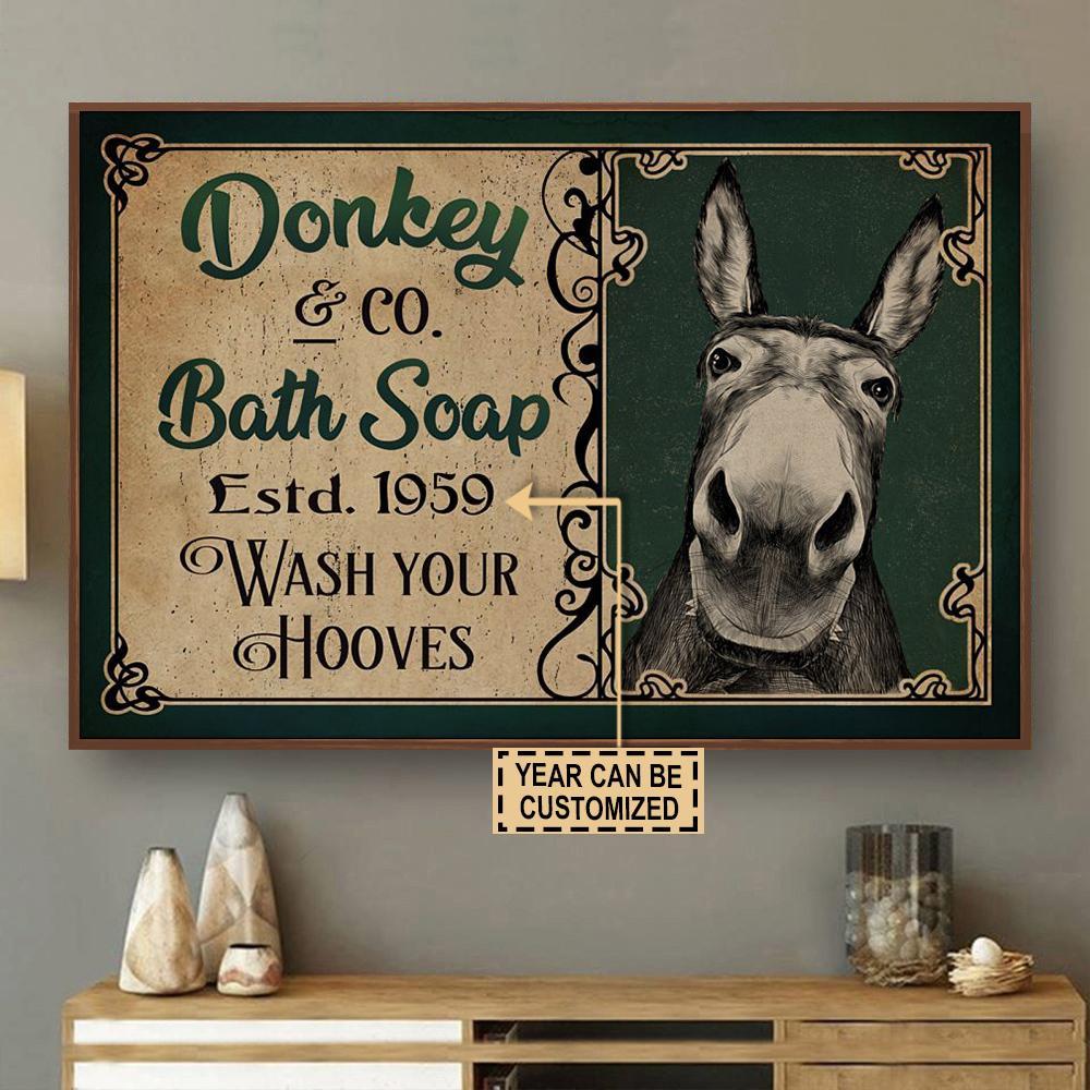 Aeticon Gifts Personalized Donkey Co Bath Soap Canvas Mom Dad Gift Home Decor