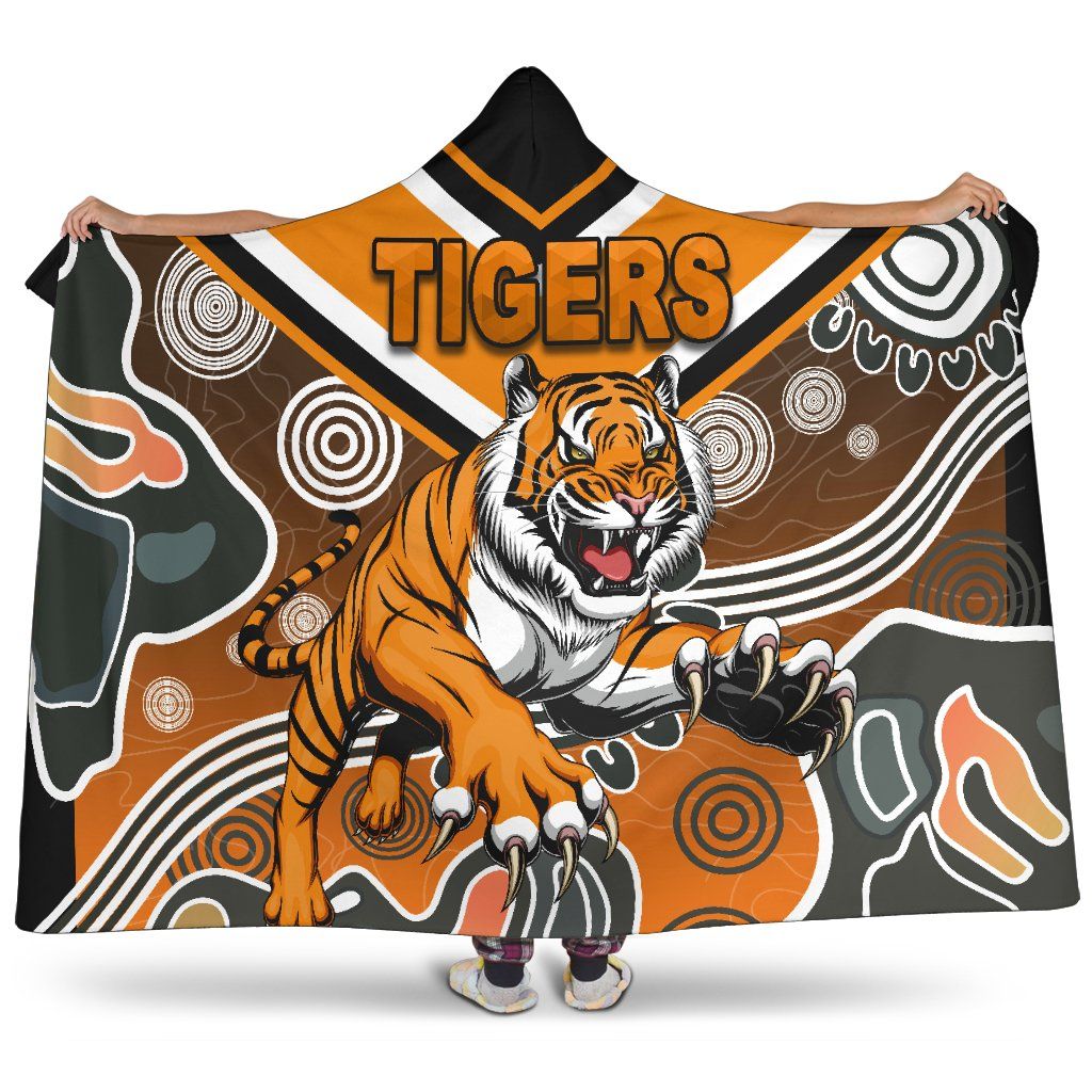 Wests Hooded Blanket Tigers Indigenous K8