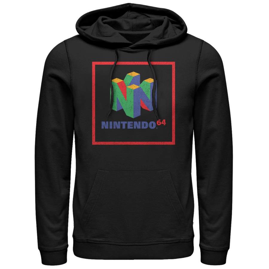 Nintendo Men’s Classic N64 Logo Frame  Lightweight Hoodie