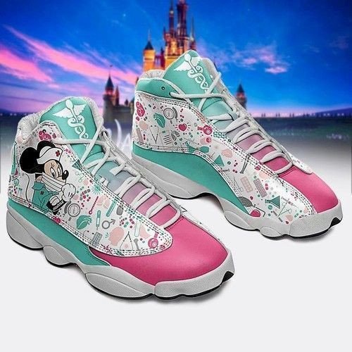 Adorable Minnie Mouse Nurse Air Jordan 13 Printing Shoes Sneaker