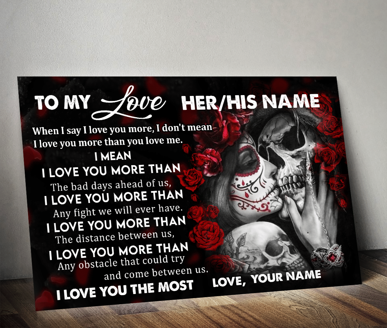 Skull Girlfriend Love You The Most Custom Poster CC