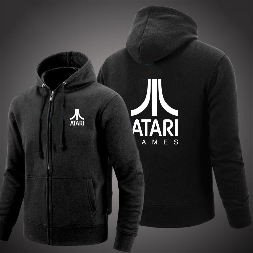 2022 New Men’s Spring and Autumn ATARI Games Printing Sleeve Leisure High Quality Sweatshirt Zipper Hooded Jacket Hoodies Coats alx