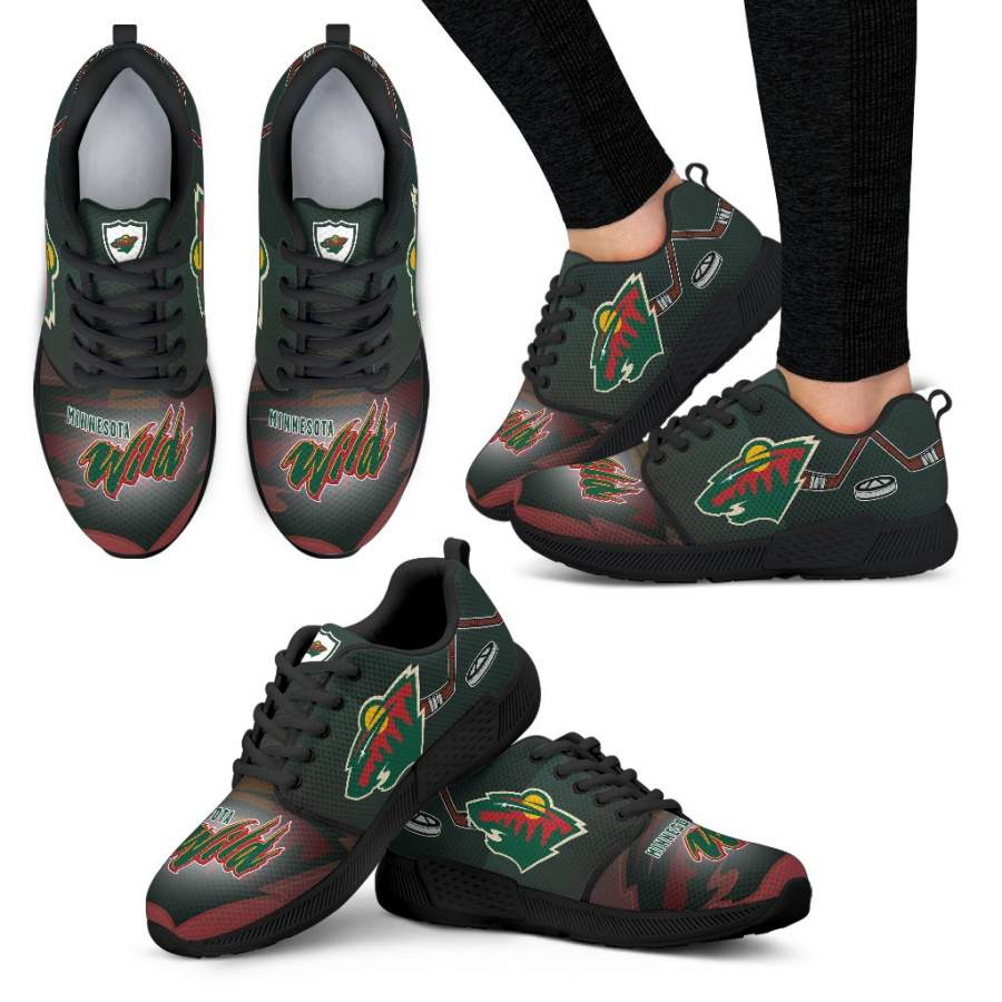 Awesome Minnesota Wild Running Sneakers For Hockey Fan