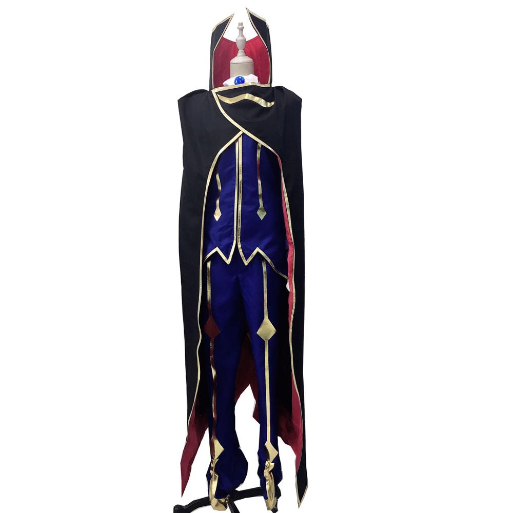 2019 Code Geass Cosplay Lelouch of the Rebellion Zero Cosplay Purple Mens Code Geass Cosplay Costume alx