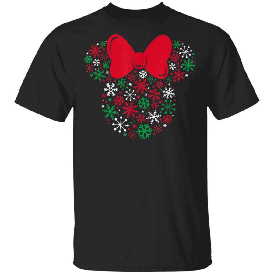 Minnie Mouse Icon Holiday Snowflakes T-Shirt