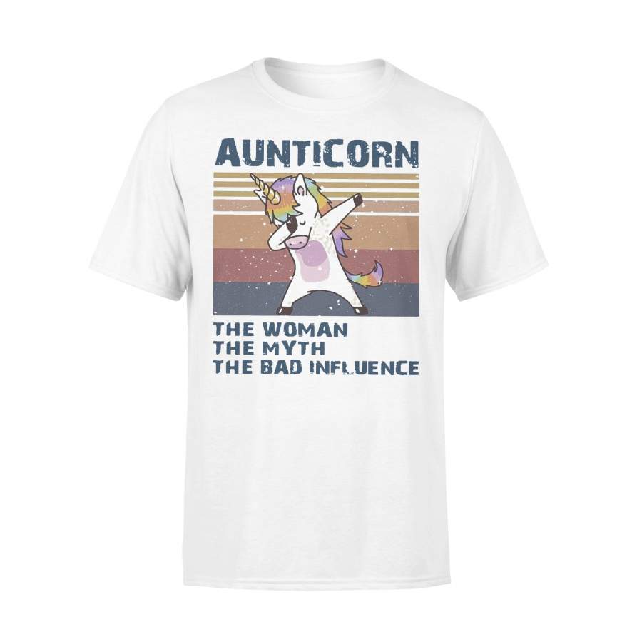 Auticorn Aunt The Woman The Myth The Bad Influence Vintage T-shirt