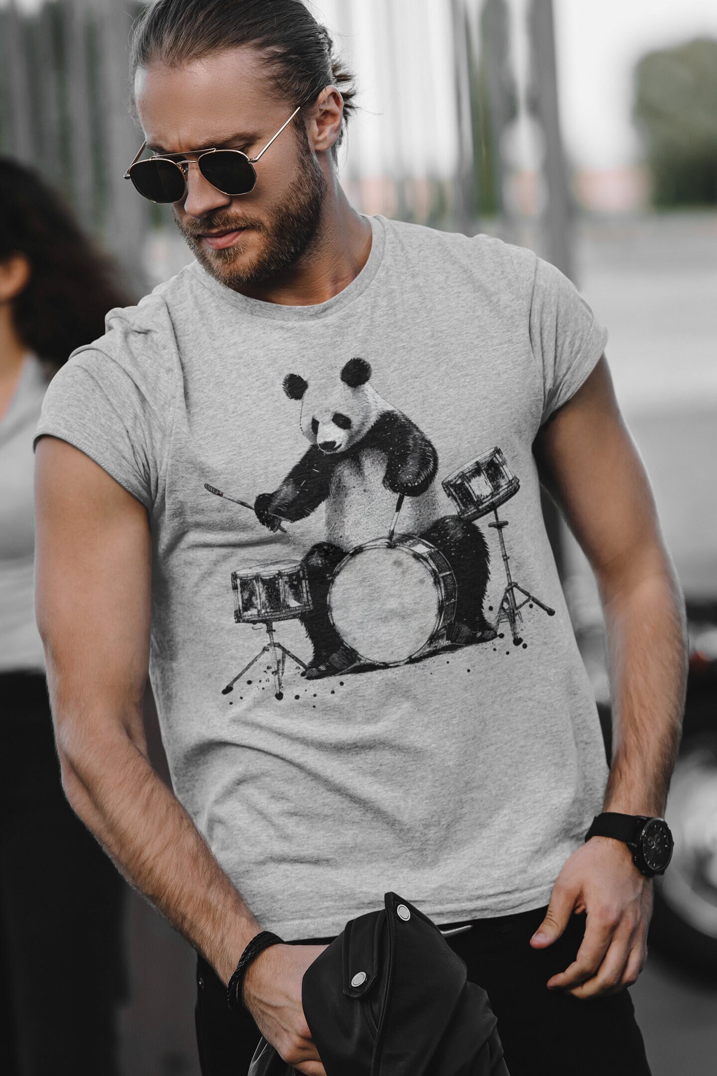 Panda Drumming T-Shirt | Perfect Gift for Drummers| Stylish Drummer T-shirt| Drummer T-shirt| Boyfriend Gift| Musician Gifts