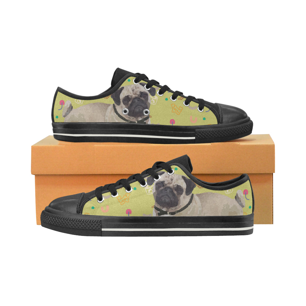 Pug Black Women’s Classic Canvas Shoes